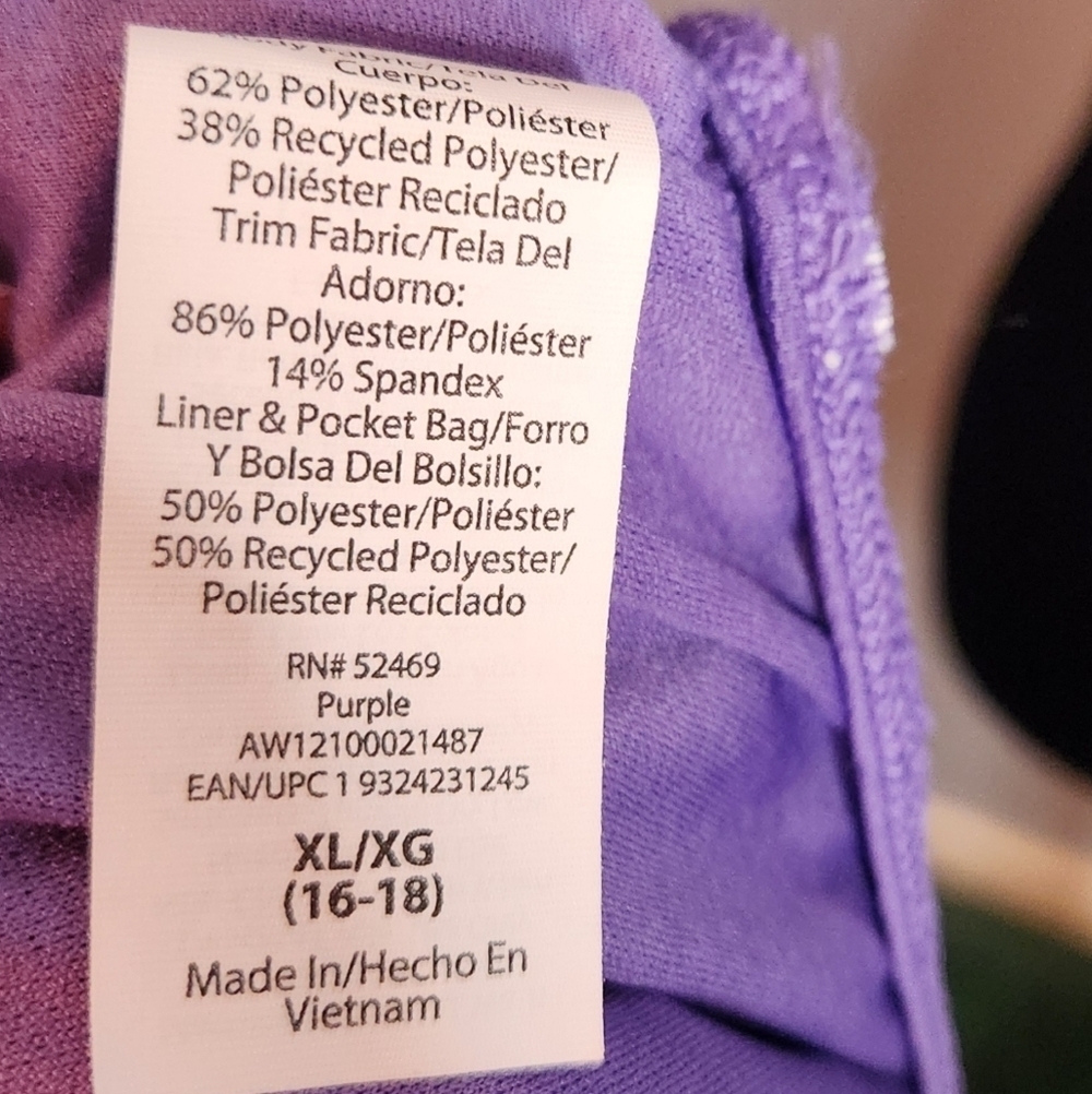 Athletic Works Size XL(16-18) Purple Shorts With Pockets Buttercore - Picture 6 of 6